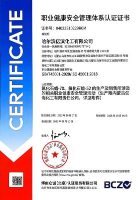 Occupational Health and Safety Management System Certification
